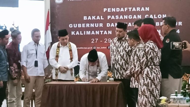 Isran Noor dan Hadi Mulyadi Mendaftar Pilgub Kaltim 2024 dengan Dukungan Solid